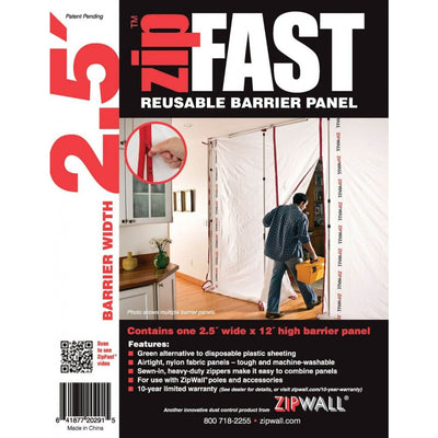 ZipWall ZipFast 2.5' Panel - ZF2