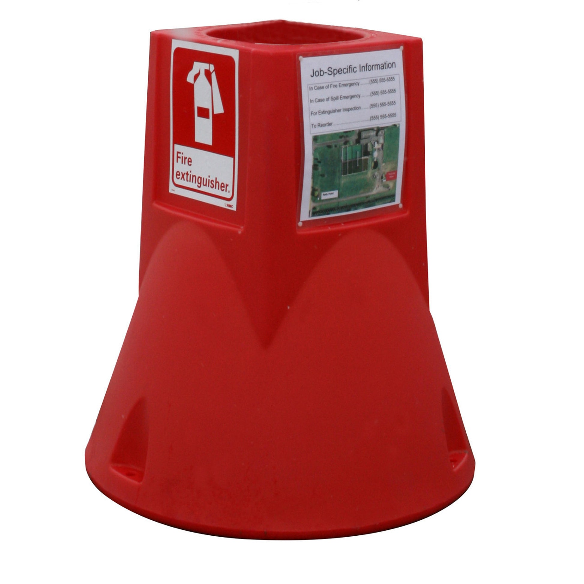 Jobsite Caddy Base Station Only - 29" X 26" Diameter - 13 Lbs - 11" Deep Well For 5/10/20 Lb Fire Extinguisher - Red - JSC01