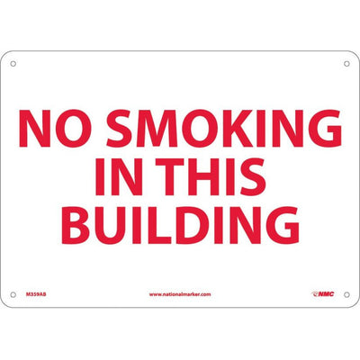 No Smoking In This Building - 10X14 - .040 Alum - M359AB