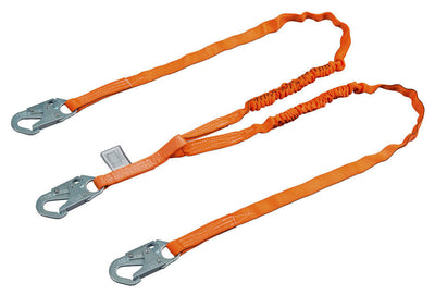 Miller Titan II 6 ft. Double Leg Tubular Shock-Absorbing Lanyard w/Locking Snap Hooks T5121-Z7/6FTAF