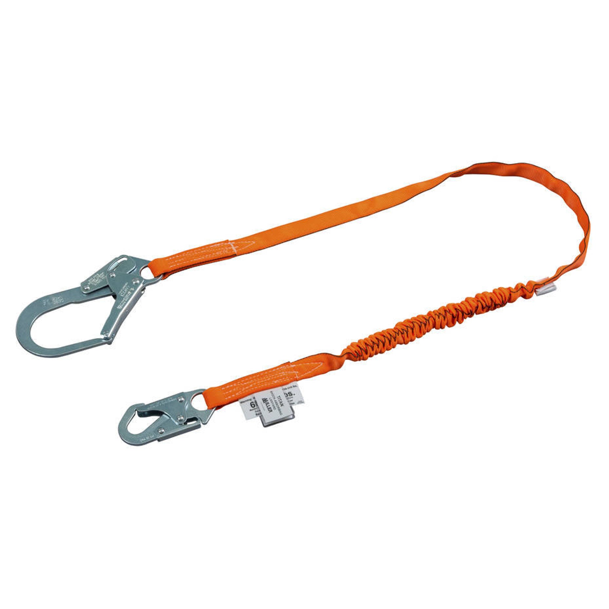 Miller Titan II 6 ft. Tubular Shock-Absorbing Lanyard w/Locking Rebar Hook T5112-Z7/6FTAF