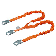 Miller Titan II 6 ft. Double Leg Stretch Tubular Built-In Shock-Absorbing Lanyard w/Locking Snap Hooks T5121SS/6FTAF