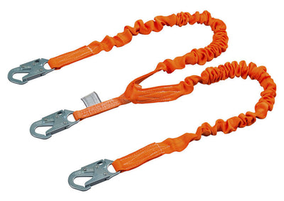 Miller Titan II 6 ft. Double Leg Stretch Tubular Built-In Shock-Absorbing Lanyard w/Locking Snap Hooks T5121SS/6FTAF