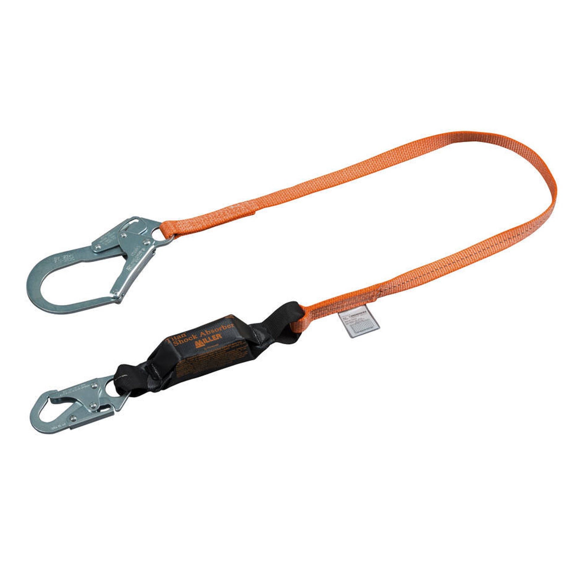 Miller Titan II 6ft. Pack-Type Shock-Absorbing Lanyard w/Locking Rebar Hook T6112-Z7/6FTAF