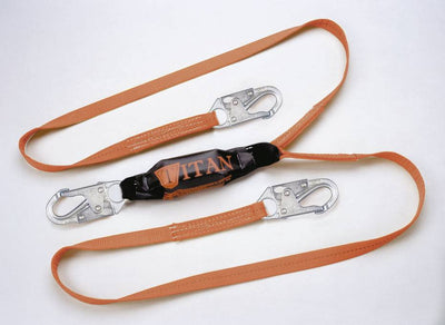 Miller Titan II 6ft. Double Leg Pack-Type Shock-Absorbing Lanyard w/Locking Snap Hooks T6121-Z7/6FTAF