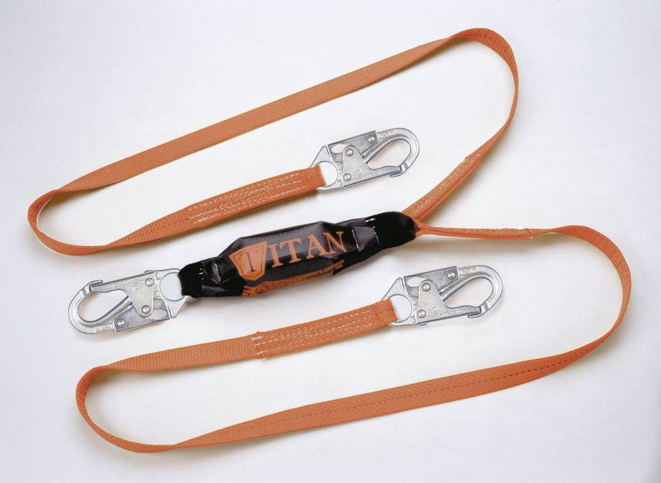 Miller Titan II 6ft. Double Leg Pack-Type Shock-Absorbing Lanyard w/Locking Snap Hooks T6121-Z7/6FTAF