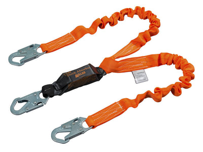 Miller Titan II 6 ft. Double Leg Stretch Pack-Type Shock-Absorbing Lanyard w/Locking Snap Hook T6121SS-Z7/6FTAF