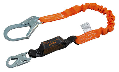 Miller Titan II 6 ft. Stretch Pack-Type Shock-Absorbing Lanyard w/Locking Rebar Hook T6112SS-Z7/6FTAF
