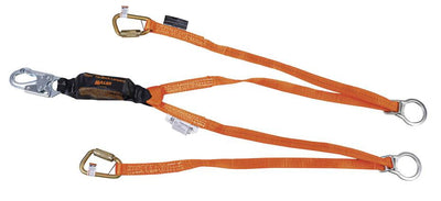 Miller Titan II 6 ft. Double Leg Tie-Back Lanyard with Pack-Type Shock Absorber T6121TB-Z7/6FTAF