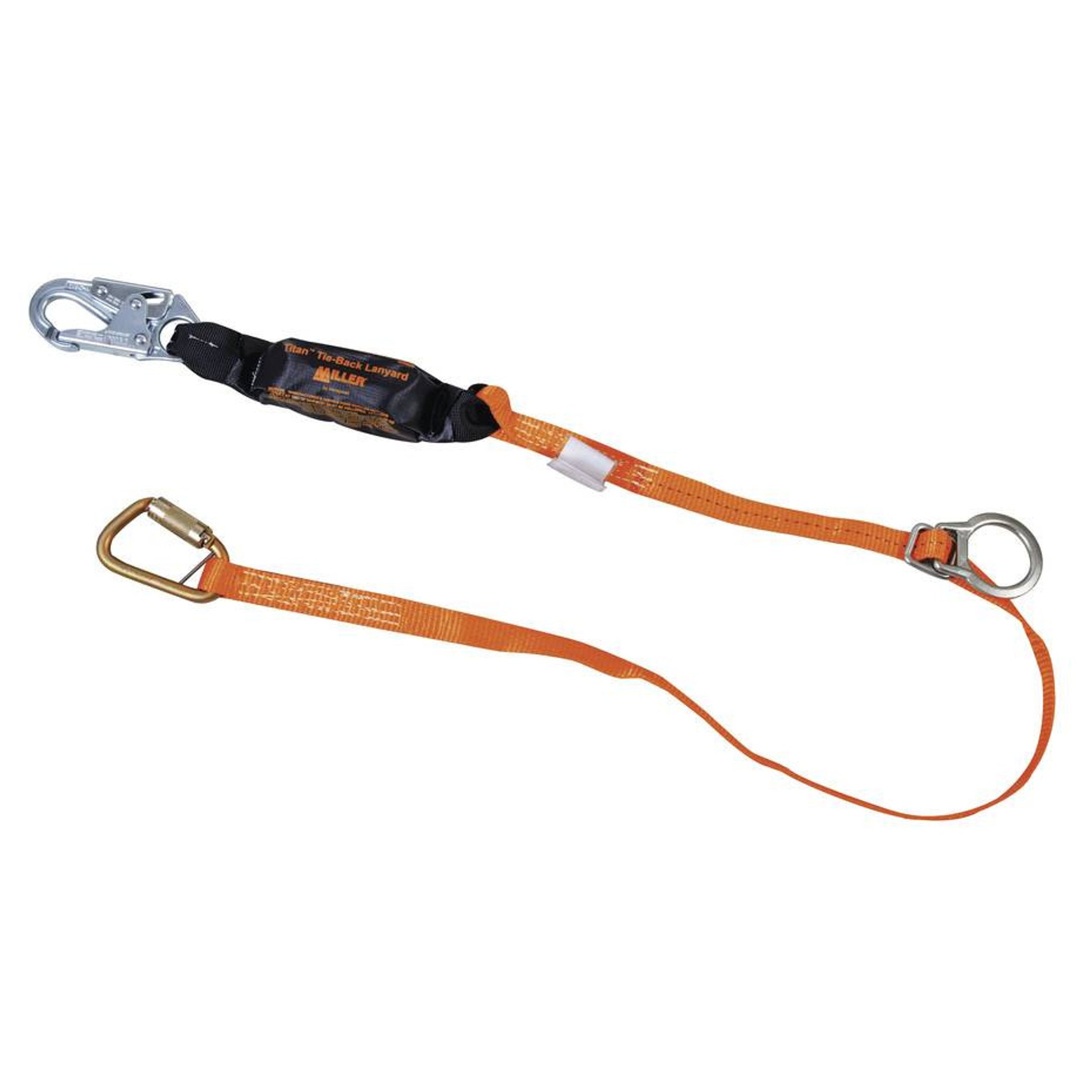 Miller Titan II 6 ft. Tie-Back Lanyard with Pack-Type Shock Absorber T6111TB-Z7/6FTAF