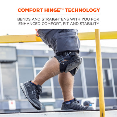 Ergodyne ProFlex 435 Comfort Hinge Gel Knee Pads - Long Hard Cap