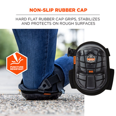 Ergodyne ProFlex 345 Injected Gel Knee Pads - Long Hard Cap