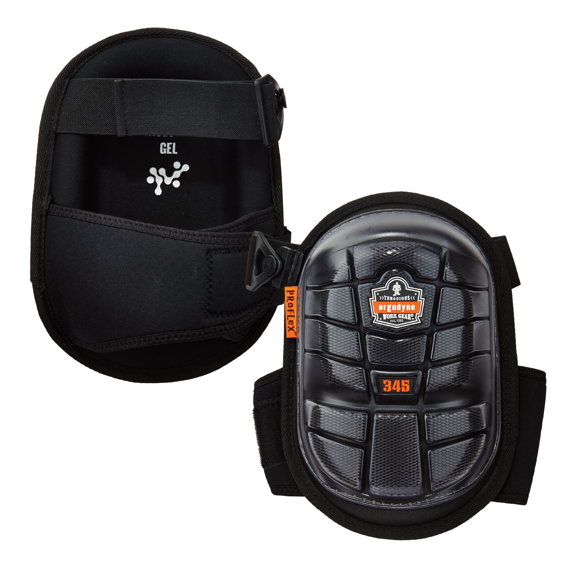 Ergodyne ProFlex 345 Injected Gel Knee Pads - Long Hard Cap