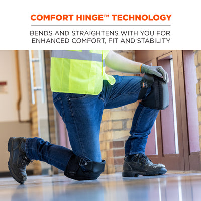 Ergodyne ProFlex 450 Comfort Hinge Gel Knee Pads - Long Soft Cap