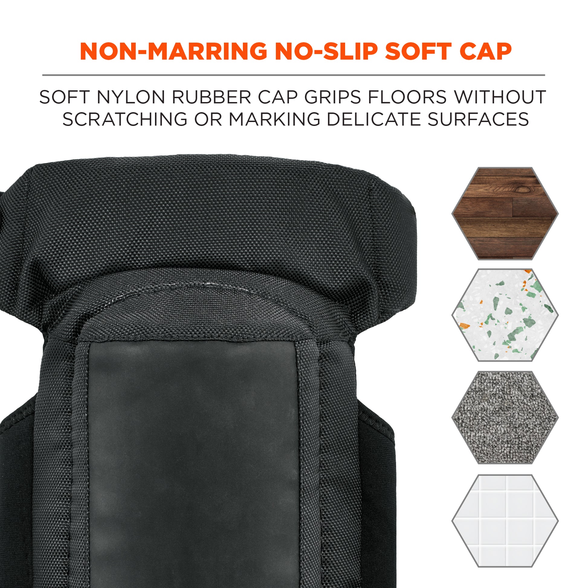 Ergodyne ProFlex 450 Comfort Hinge Gel Knee Pads - Long Soft Cap