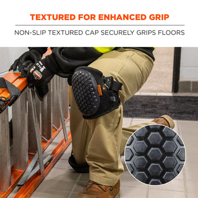Ergodyne ProFlex 367 Lightweight Gel Knee Pads - Rounded Hard Cap