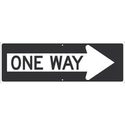 One Way Arrow Right Sign - 12X36 -.080 Hip Ref Alum - TM509K