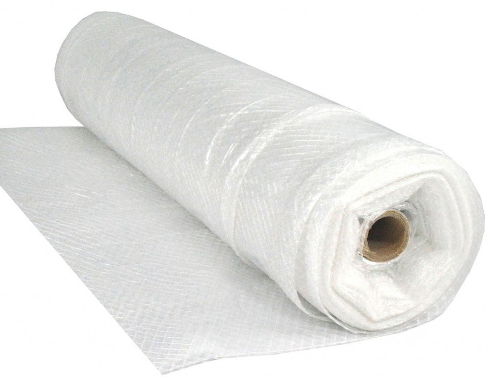 6 Mil 40'x100' Fire Rated String Reinforced Plastic Poly Sheeting & Construction Film