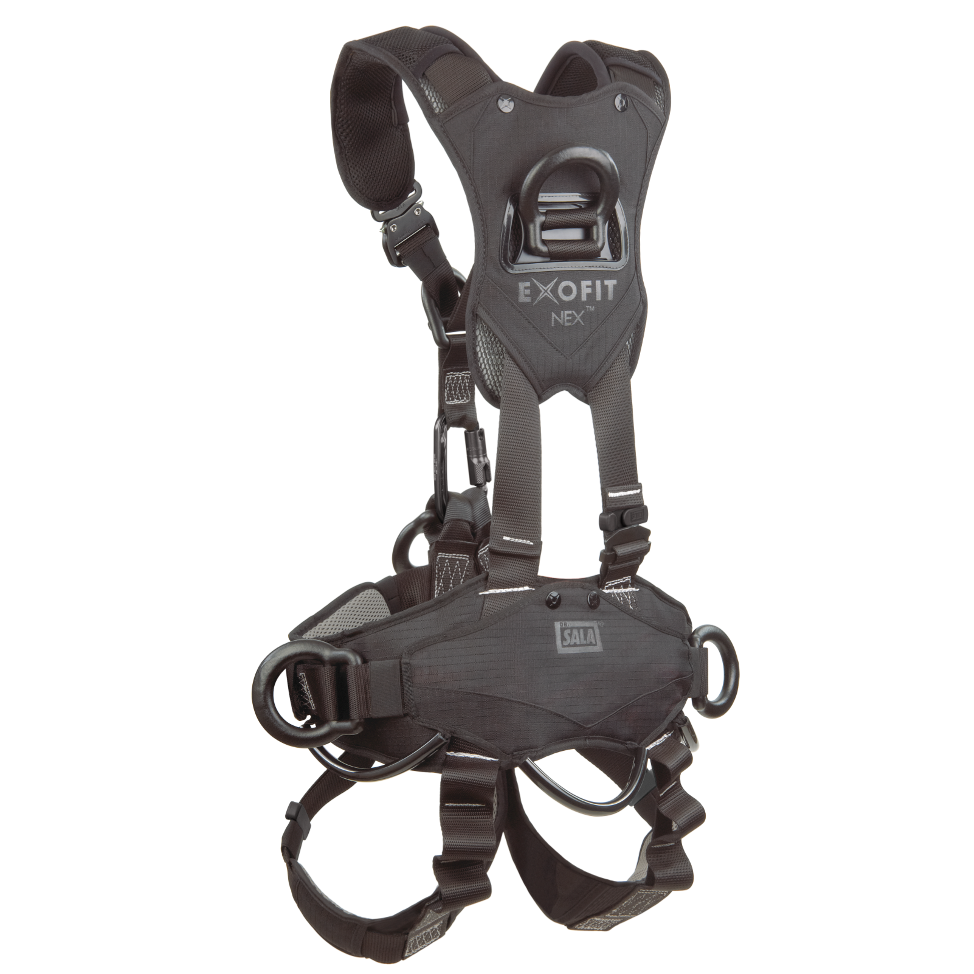 3M DBI-SALA ExoFit NEX Comfort Rope Access Climbing/Positioning/Rescue/Suspension Safety Harness - Black - Small - 1113370