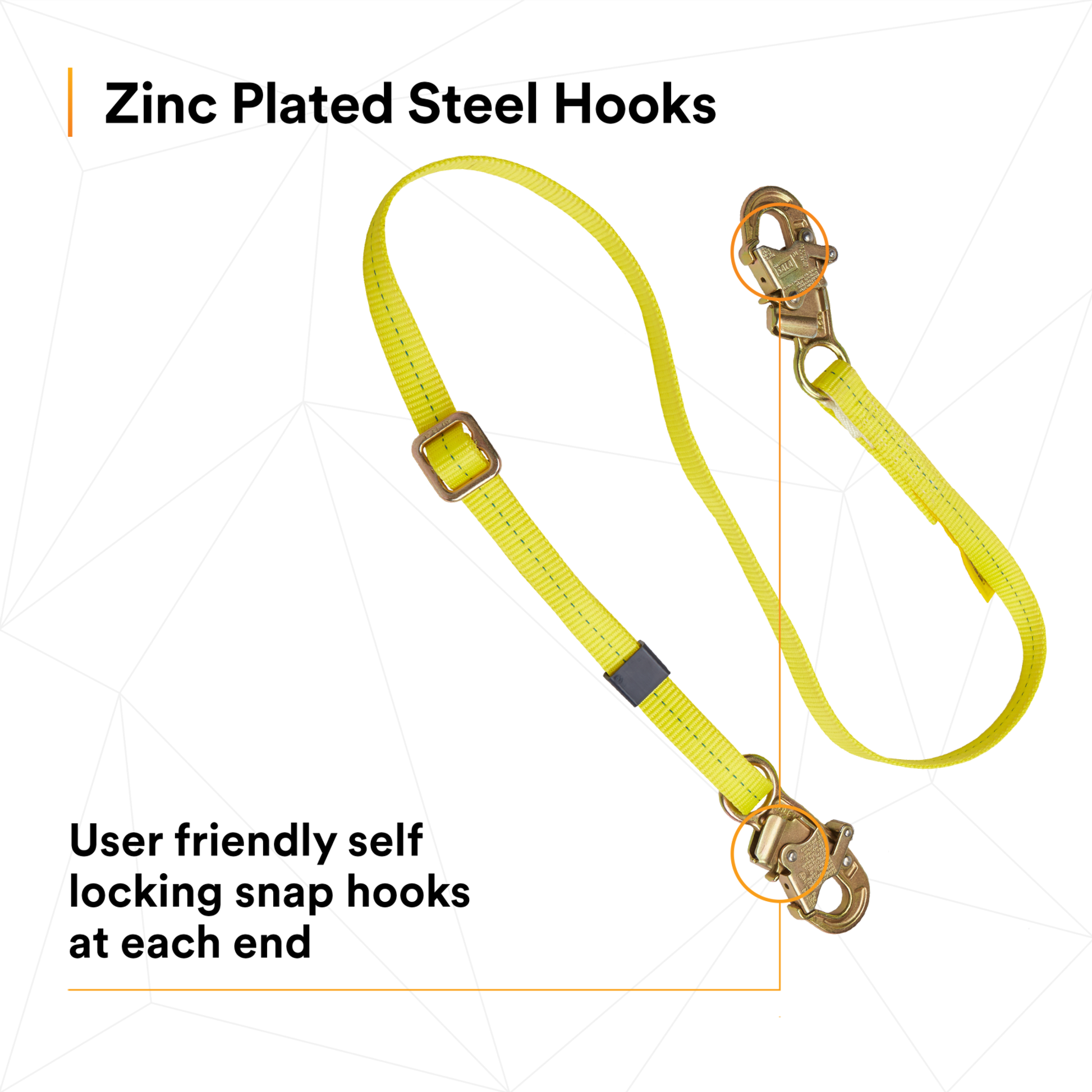 3M DBI-SALA Adjustable Web Positioning Lanyard - 6 ft - 1231016
