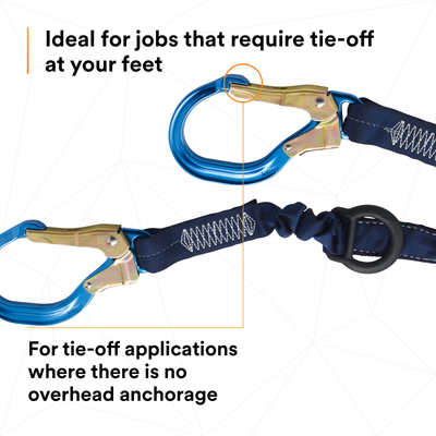3M DBI-SALA Force2 Elastic 100% Tie-Off Shock Absorbing Lanyard - 1246032