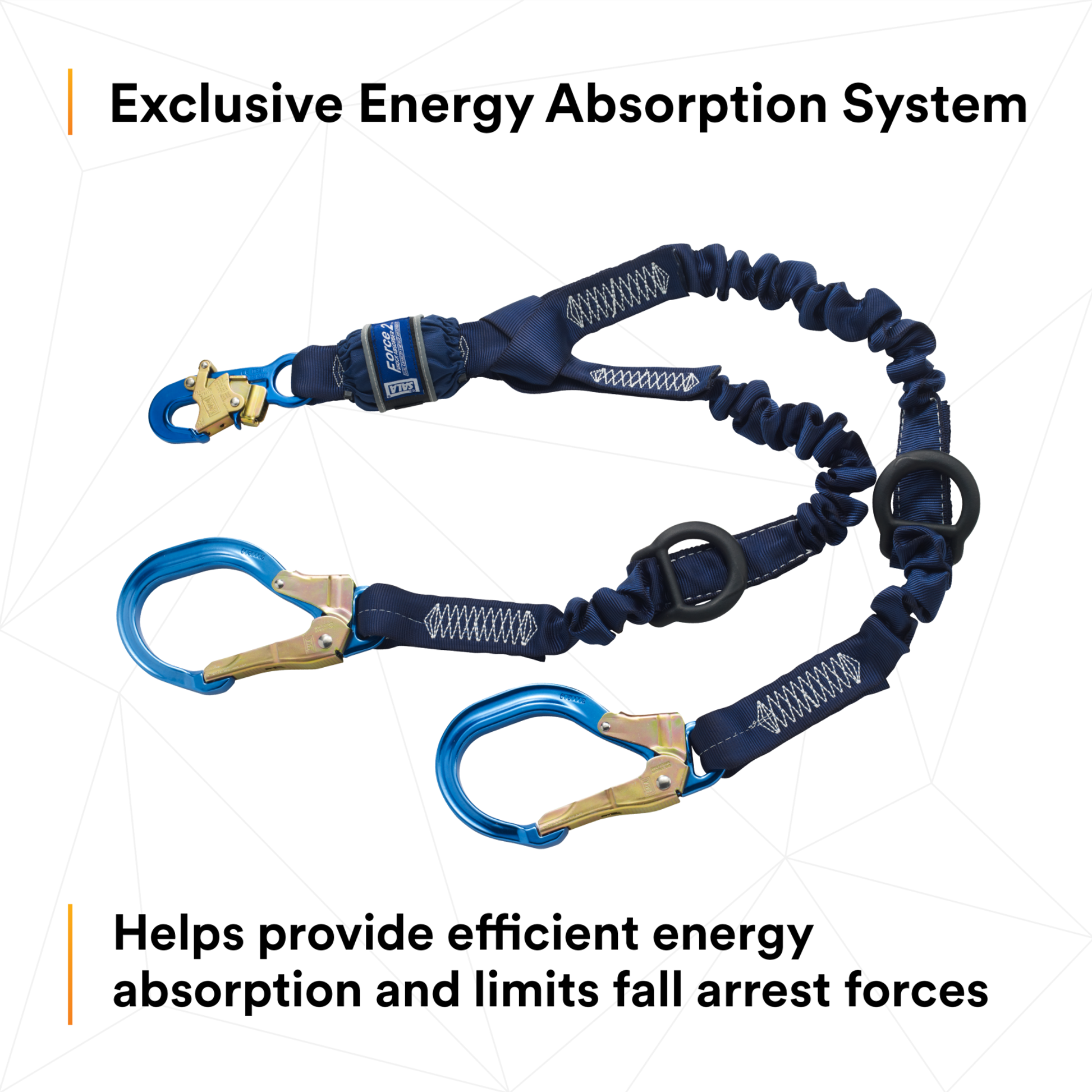 3M DBI-SALA Force2 Elastic 100% Tie-Off Shock Absorbing Lanyard - 1246032