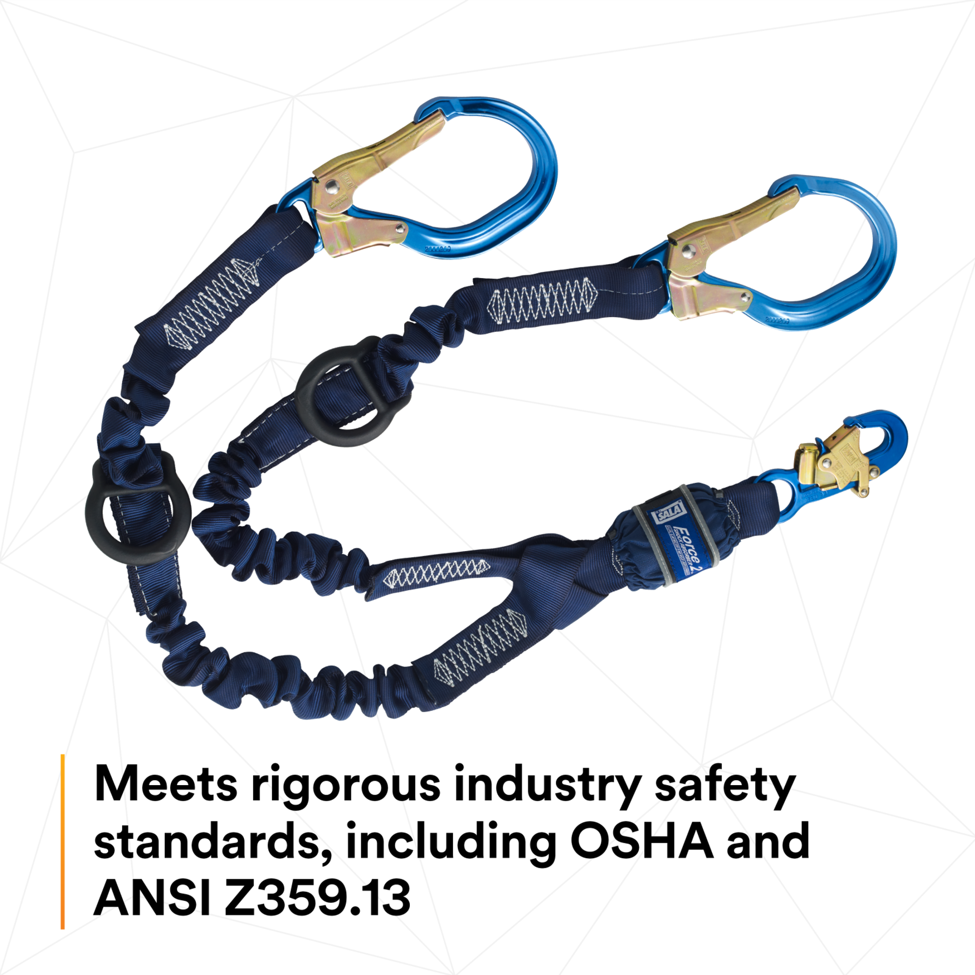 3M DBI-SALA Force2 Elastic 100% Tie-Off Shock Absorbing Lanyard - 1246032