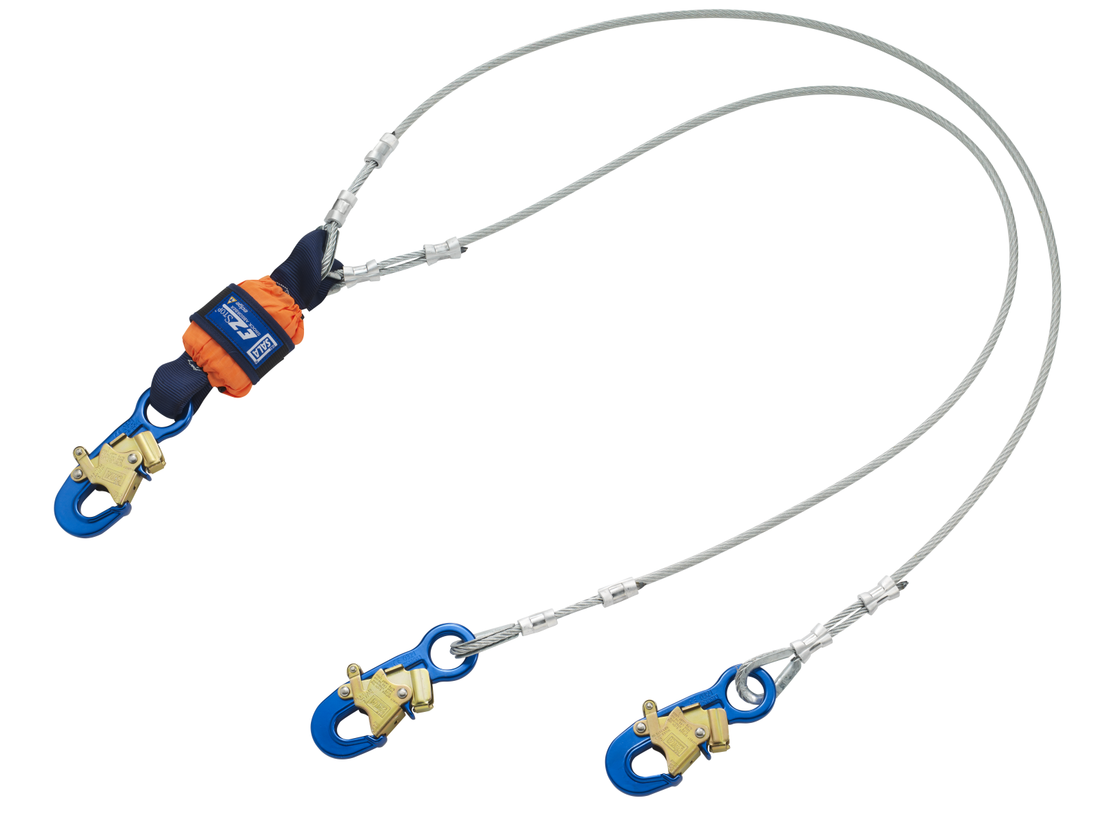 3M DBI-SALA EZ-Stop Leading Edge 100% Tie-Off Cable Shock-Absorbing Lanyard - Orange - 6 ft - 1246068