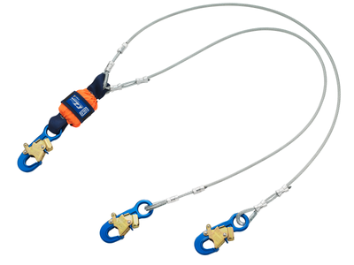 3M DBI-SALA EZ-Stop Leading Edge 100% Tie-Off Cable Shock-Absorbing Lanyard - Orange - 6 ft - 1246068