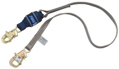 3M DBI-SALA EZ-Stop F2 Tie-Back Web Shock-Absorbing Lanyard - Gray - 6 ft - 1246173