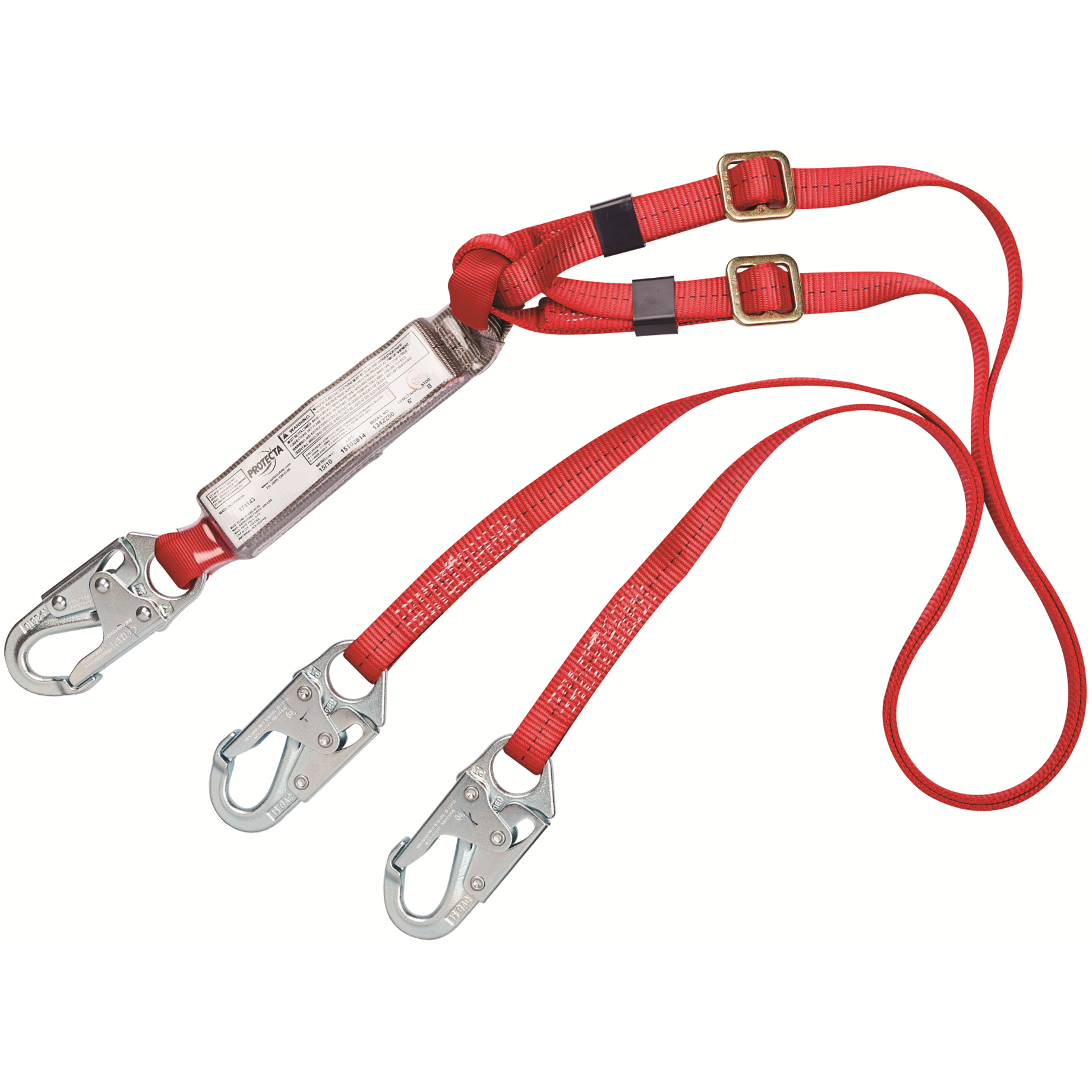 3M PROTECTA PRO Pack Adjustable 100% Tie-Off Shock Absorbing Lanyard - 1342250