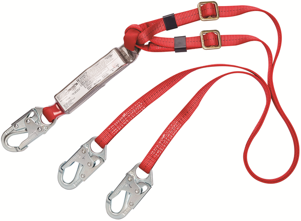 3M PROTECTA PRO Pack Adjustable 100% Tie-Off Shock Absorbing Lanyard - 1342250