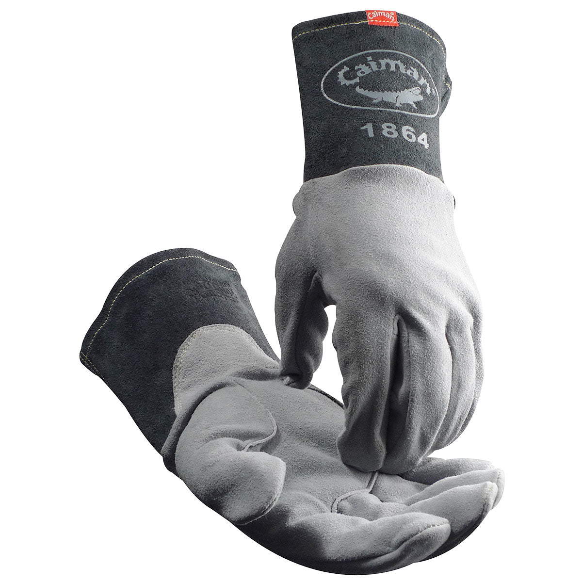 Caiman Premium Split Deerskin TIG Welder's Glove w/a 4" Gray Extended Cuff - 12/PR - 1864