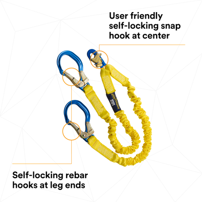 3M DBI-SALA ShockWave2 100% Tie-Off Shock Absorbing Lanyard - 1244409