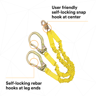 3M DBI-SALA ShockWave2 100% Tie-Off Shock Absorbing Lanyard - 1244412