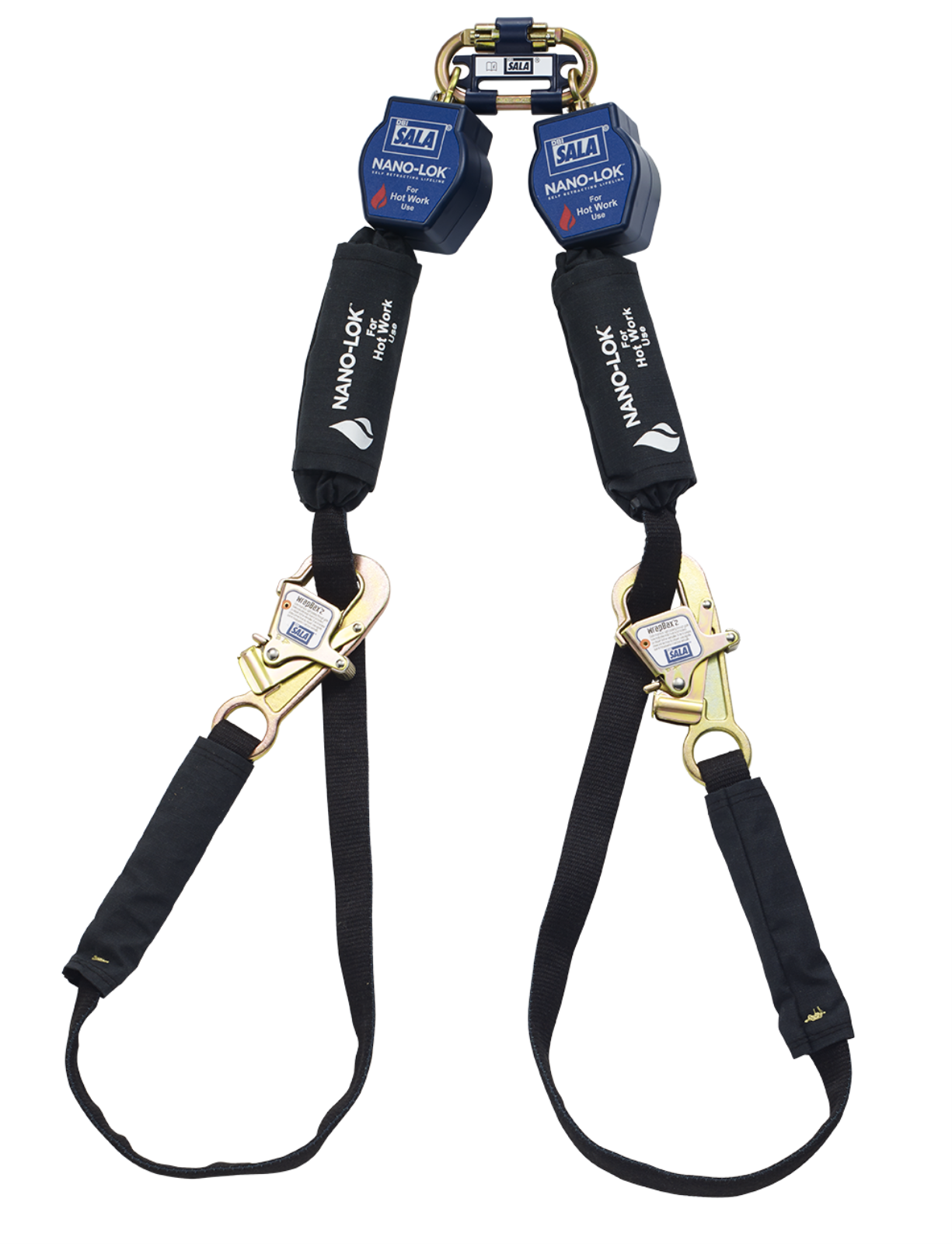 3M DBI-SALA Nano-Lok Tie-Back Twin-Leg Personal Self-Retracting Lifeline - Kevlar Fiber Web - 9 ft - 3101326