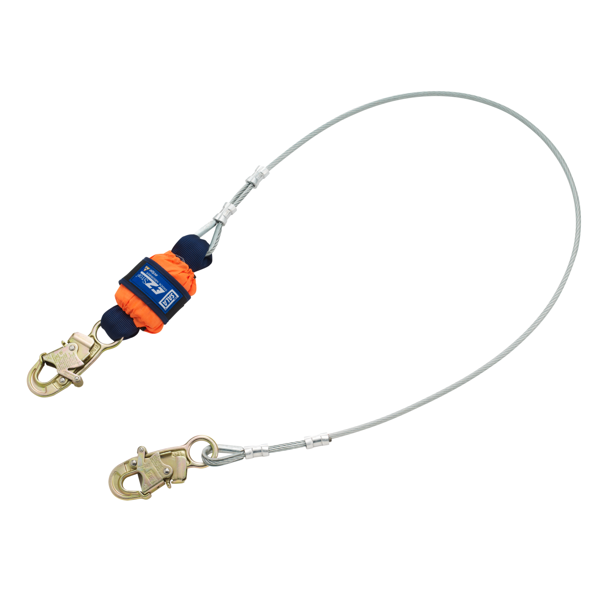 3M DBI-SALA EZ - Stop Leading Edge Cable Shock Absorbing Lanyard 1246066 - Orange - 6 ft