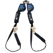 3M DBI-SALA Nano-Lok Arc Flash Tie-Back Twin-Leg Personal Self-Retracting Lifeline - Kevlar Fiber Web - 11 ft - 3101565