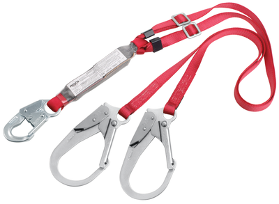 3M Protecta Adjustable 100% Tie-Off Web Shock-Absorbing Lanyard - 6 ft - 1342275