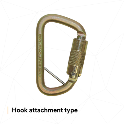 3M DBI-SALA Rollgliss Technical Rescue Offset D Fall Arrest Carabiner with Captive Eye - Gold - Medium - 2000117