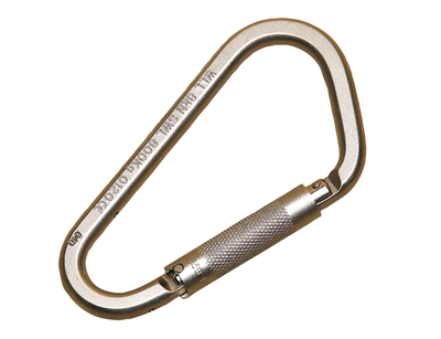3M DBI-SALA Self-Closing/Triple Locking Carabiner - Zinc Plated Steel - 2 in Gate - 2000300