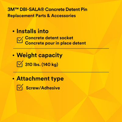 3M DBI-SALA Detent Anchor D-ring/Pin For Concrete - 2101002