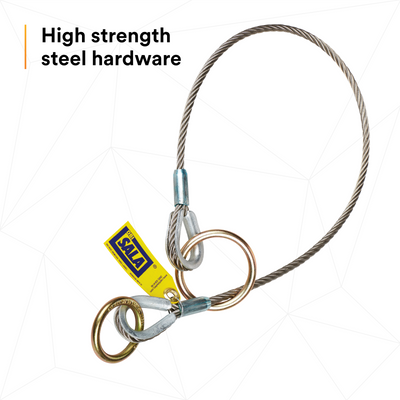 3M DBI-SALA Pass-Thru Cable Tie-Off Adapter Anchor - Stainless Steel - 3 ft - 5900560