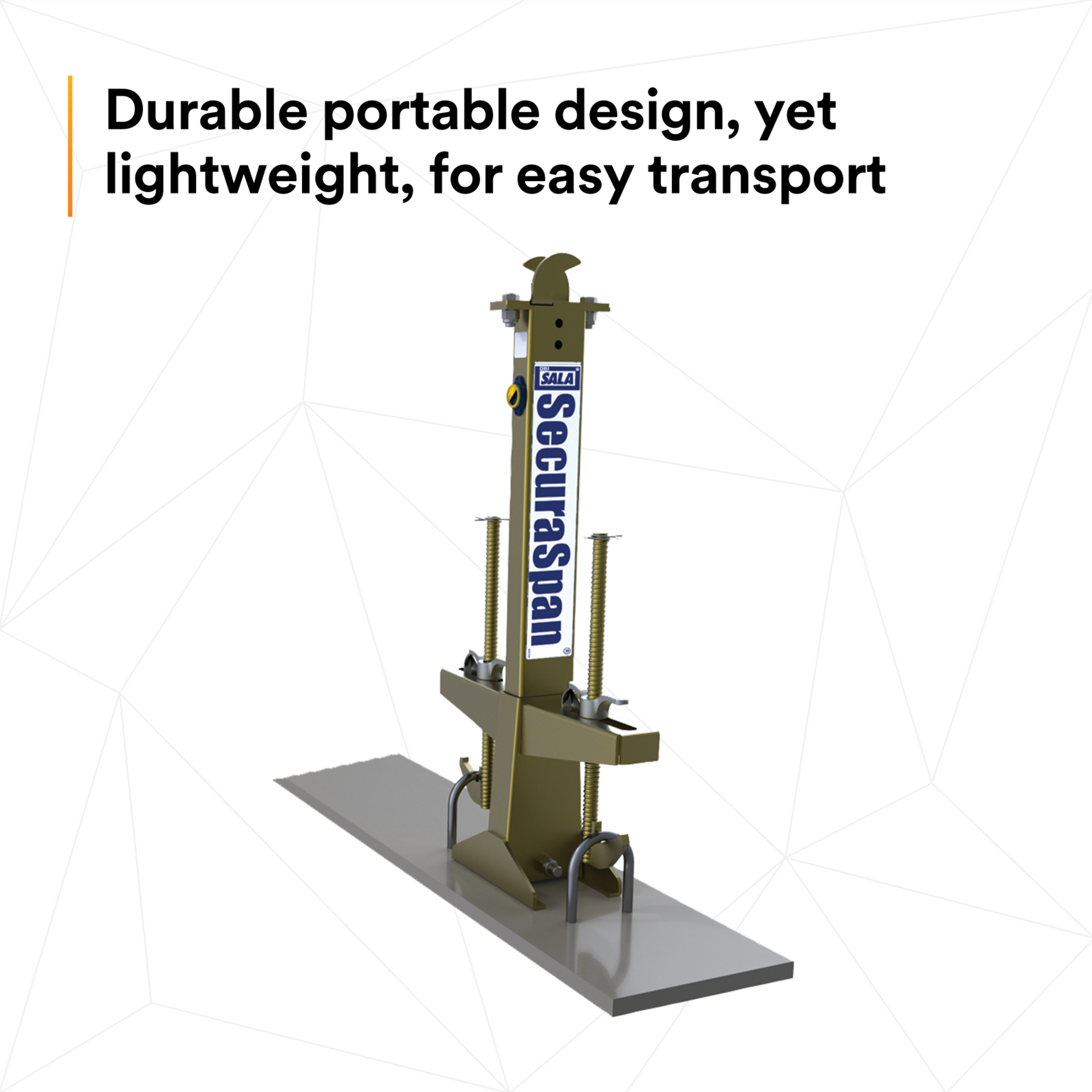 3M DBI-SALA Temporary Loop Rebar Horizontal Lifeline Stanchion with Base - 7400045