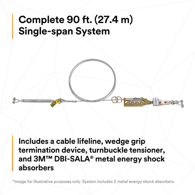 3M DBI-SALA Sayfline Cable Horizontal Lifeline System - 7602090