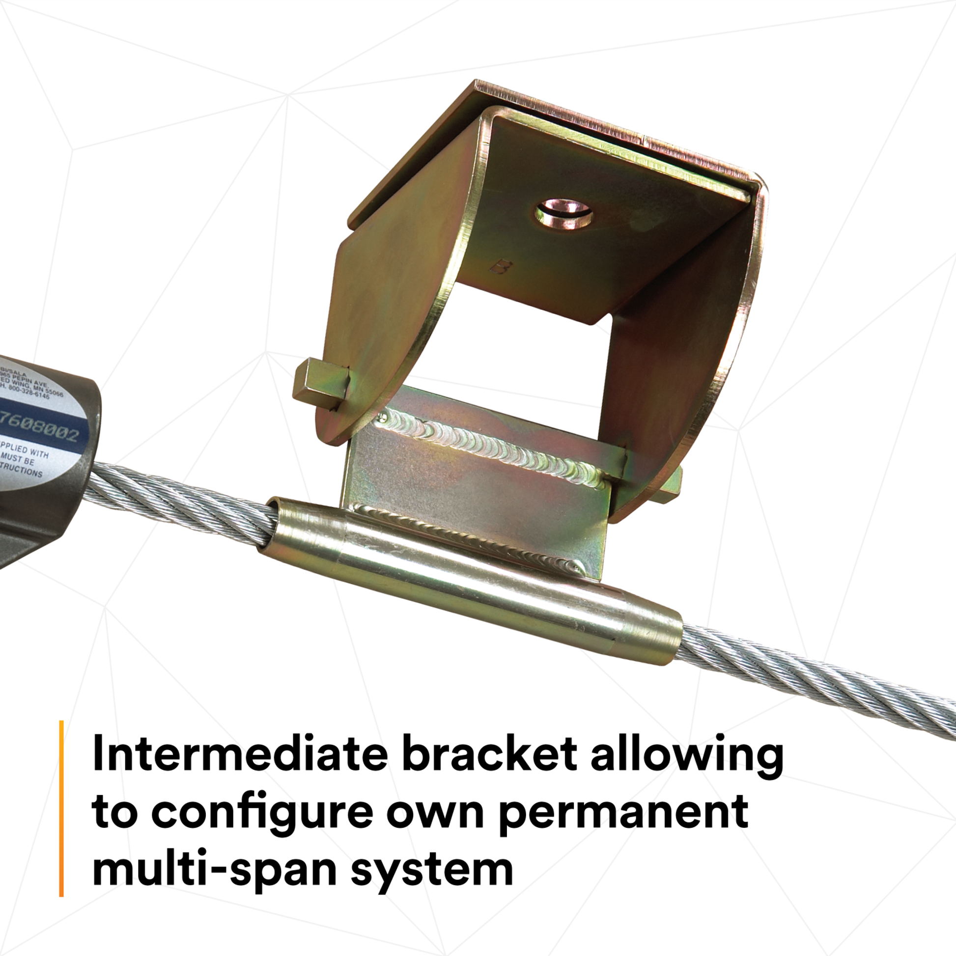 3M DBI-SALA Permanent Multi-Span Horizontal Lifeline Intermediate Bracket - 7608001