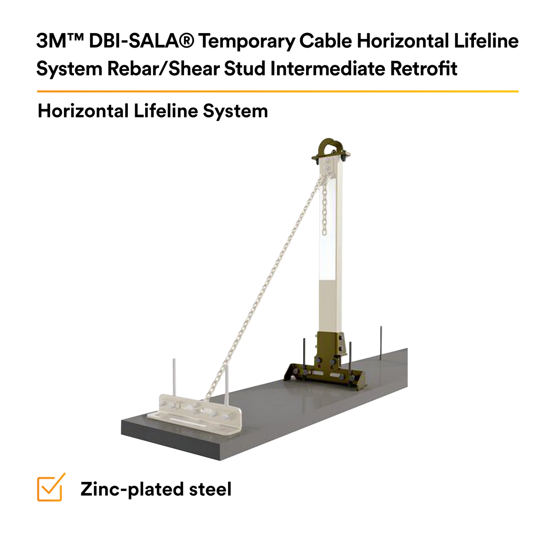 3M DBI-SALA SecuraSpan Rebar/Shear Stud HLL Intermediate Retrofit Kit 7400054