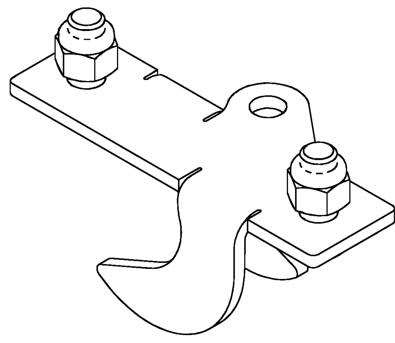 3M DBI-SALA SecuraSpan Perpendicular I - Beam HLL Stanchion Intermediate Bracket 7400089 - Order Separately
