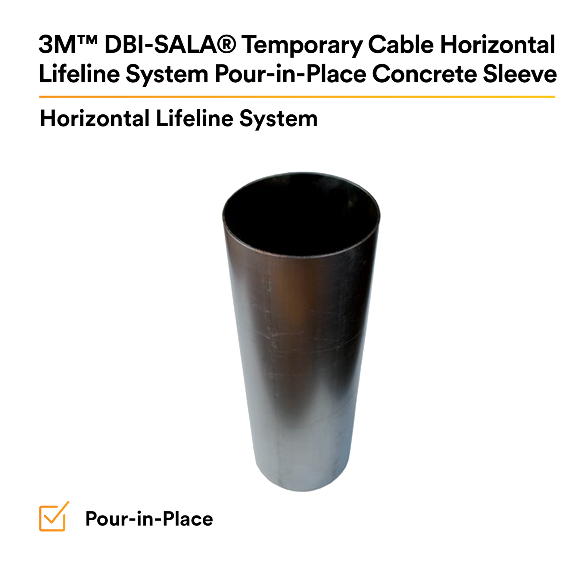 3M DBI-SALA SecuraSpan Pour - in - Place HLL Concrete Sleeve 7400201