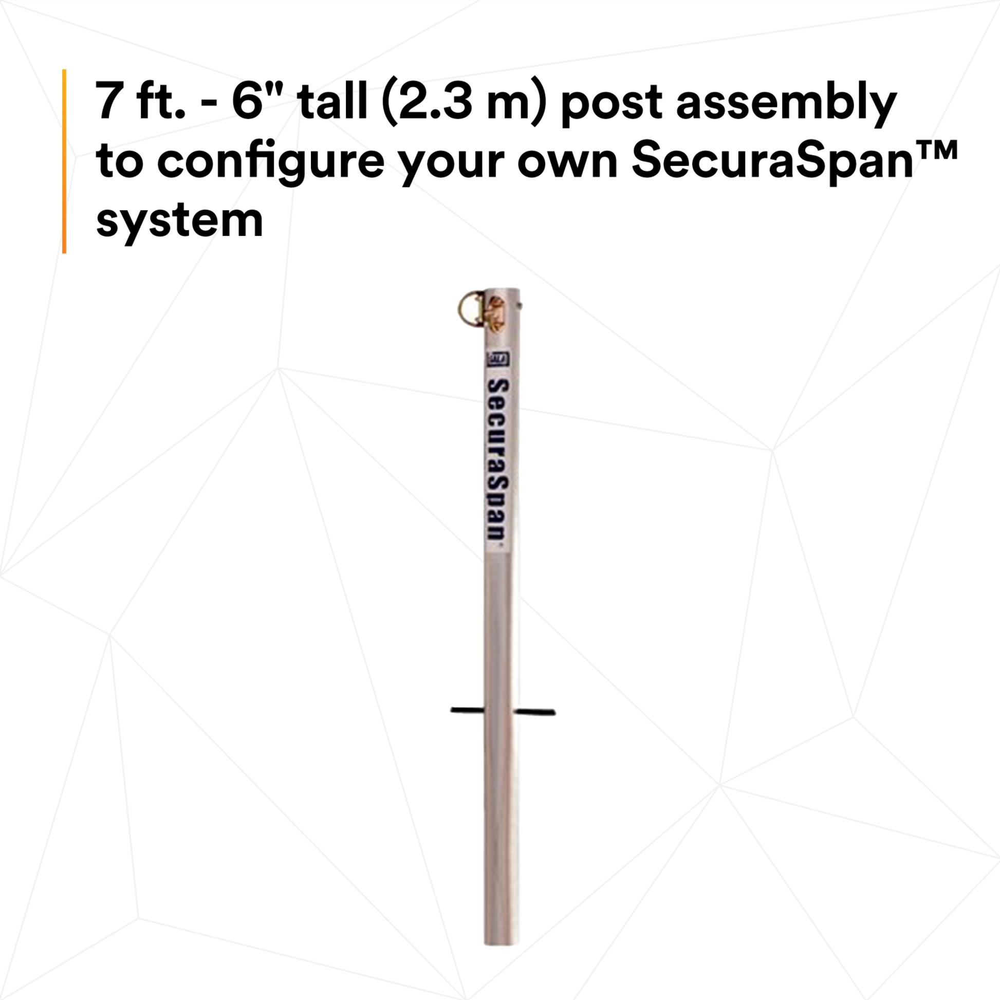 3M DBI-SALA SecuraSpan Pour - in - Place/Fasten - in - Place HLL Stanchion 7400203